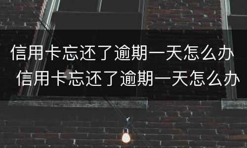 信用卡忘还了逾期一天怎么办 信用卡忘还了逾期一天怎么办呢
