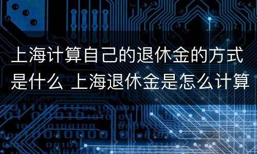 上海计算自己的退休金的方式是什么 上海退休金是怎么计算的