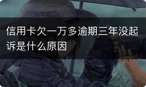 信用卡欠一万多逾期三年没起诉是什么原因