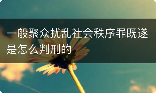 一般聚众扰乱社会秩序罪既遂是怎么判刑的
