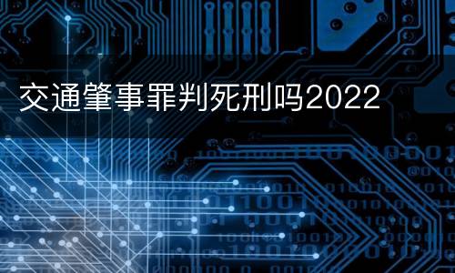 交通肇事罪判死刑吗2022