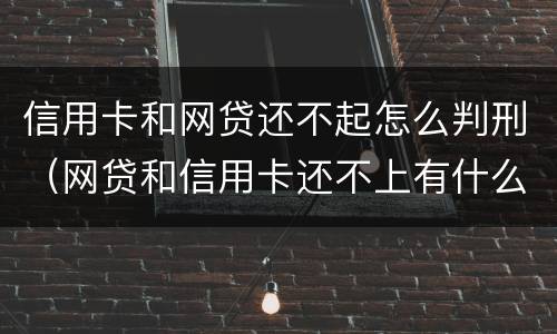 信用卡和网贷还不起怎么判刑（网贷和信用卡还不上有什么后果）