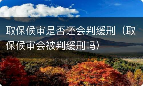 取保候审是否还会判缓刑（取保候审会被判缓刑吗）