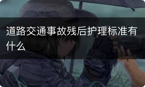 道路交通事故残后护理标准有什么