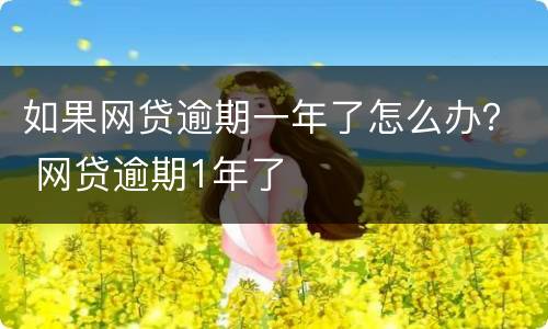 如果网贷逾期一年了怎么办？ 网贷逾期1年了