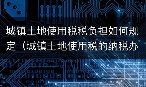 城镇土地使用税税负担如何规定（城镇土地使用税的纳税办法是什么）