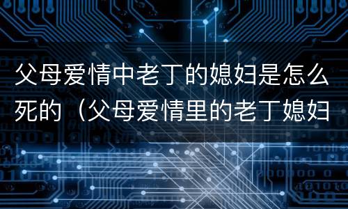 父母爱情中老丁的媳妇是怎么死的（父母爱情里的老丁媳妇咋死的）