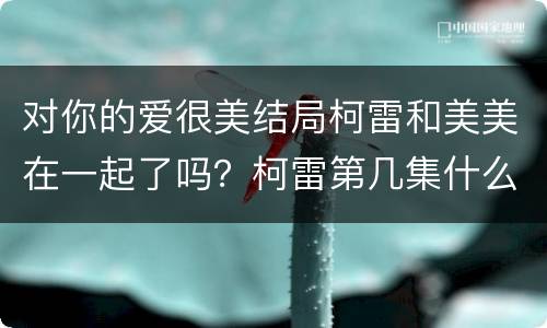 对你的爱很美结局柯雷和美美在一起了吗？柯雷第几集什么时候知道真相？