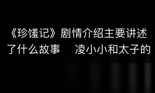 《珍馐记》剧情介绍主要讲述了什么故事 ​凌小小和太子的结局是什么