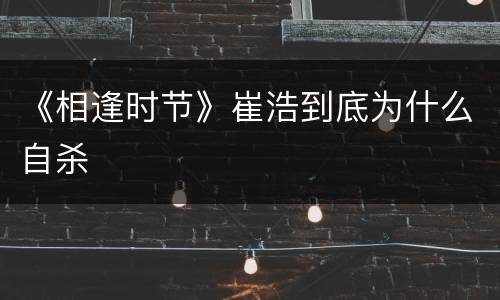 《相逢时节》崔浩到底为什么自杀