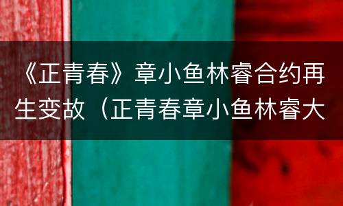 《正青春》章小鱼林睿合约再生变故（正青春章小鱼林睿大结局）