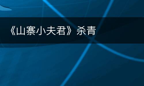 《山寨小夫君》杀青