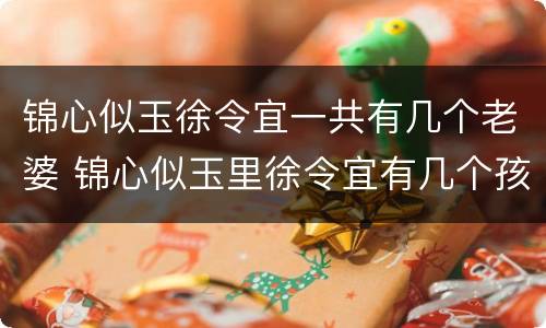 锦心似玉徐令宜一共有几个老婆 锦心似玉里徐令宜有几个孩子