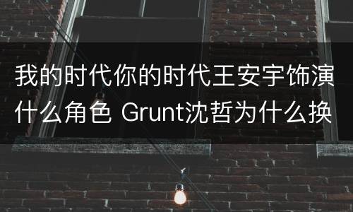 我的时代你的时代王安宇饰演什么角色 Grunt沈哲为什么换人