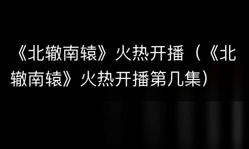 《北辙南辕》火热开播（《北辙南辕》火热开播第几集）