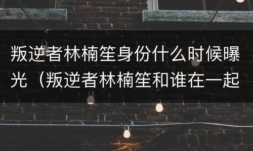 叛逆者林楠笙身份什么时候曝光（叛逆者林楠笙和谁在一起了）