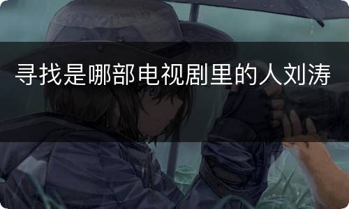 寻找是哪部电视剧里的人刘涛