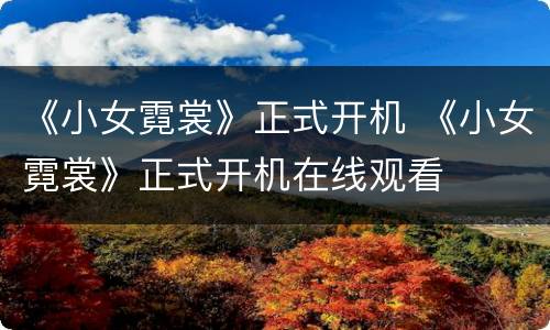 《小女霓裳》正式开机 《小女霓裳》正式开机在线观看