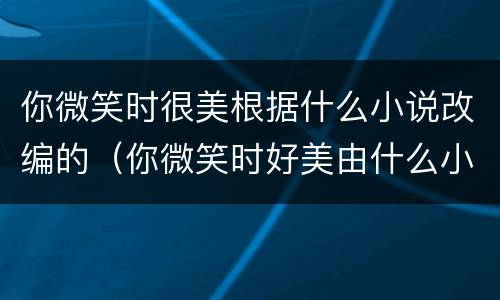你微笑时很美根据什么小说改编的（你微笑时好美由什么小说改编）