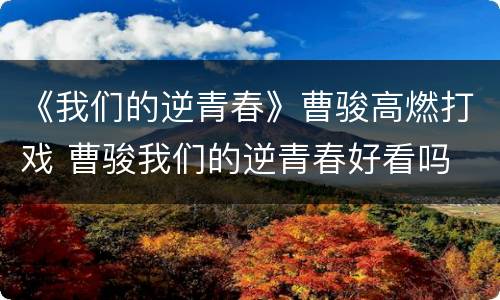 《我们的逆青春》曹骏高燃打戏 曹骏我们的逆青春好看吗