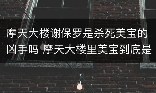 摩天大楼谢保罗是杀死美宝的凶手吗 摩天大楼里美宝到底是谁杀的