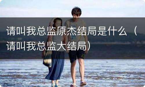 请叫我总监原杰结局是什么（请叫我总监大结局）