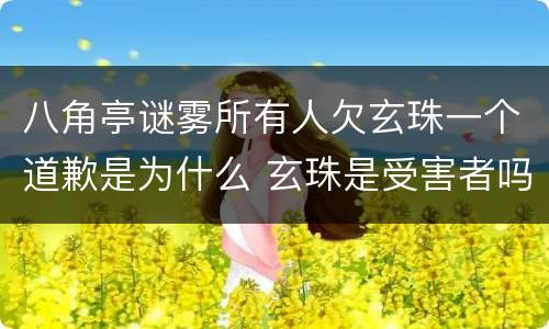八角亭谜雾所有人欠玄珠一个道歉是为什么 玄珠是受害者吗