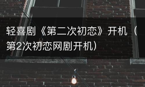 轻喜剧《第二次初恋》开机（第2次初恋网剧开机）
