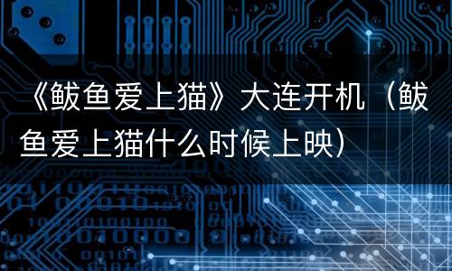 《鲅鱼爱上猫》大连开机（鲅鱼爱上猫什么时候上映）