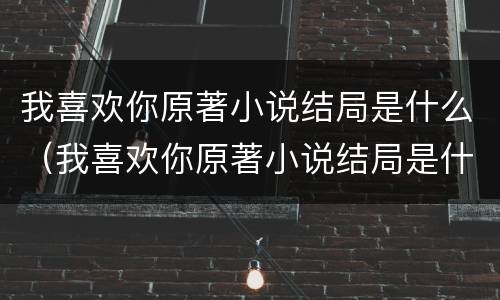 我喜欢你原著小说结局是什么（我喜欢你原著小说结局是什么样的）