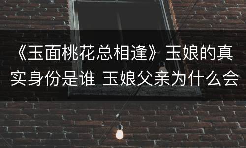 《玉面桃花总相逢》玉娘的真实身份是谁 玉娘父亲为什么会被冤枉