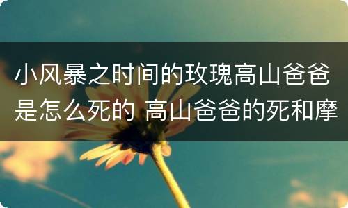 小风暴之时间的玫瑰高山爸爸是怎么死的 高山爸爸的死和摩天集团有关吗