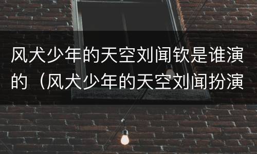 风犬少年的天空刘闻钦是谁演的（风犬少年的天空刘闻扮演者）