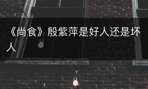 《尚食》殷紫萍是好人还是坏人