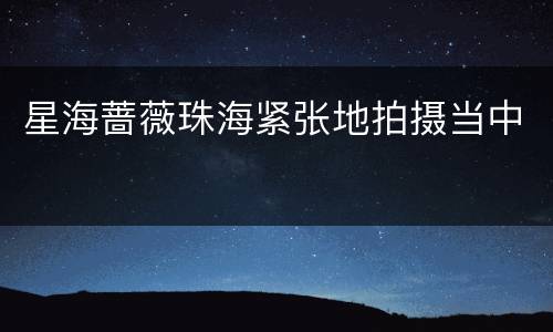 星海蔷薇珠海紧张地拍摄当中