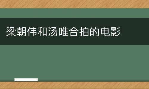 梁朝伟和汤唯合拍的电影