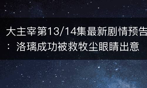 大主宰第13/14集最新剧情预告：洛璃成功被救牧尘眼睛出意外