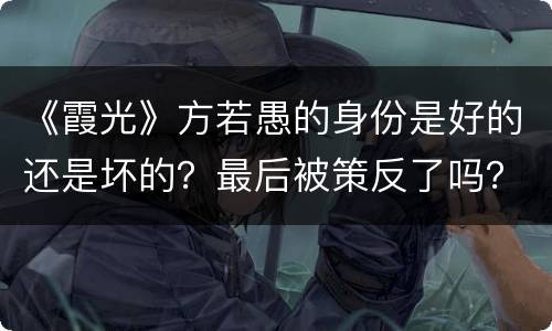 《霞光》方若愚的身份是好的还是坏的？最后被策反了吗？