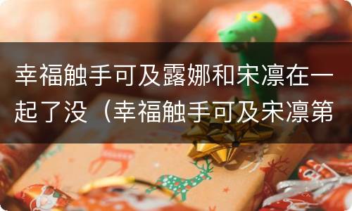 幸福触手可及露娜和宋凛在一起了没（幸福触手可及宋凛第几集和好）