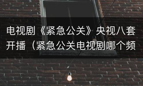 电视剧《紧急公关》央视八套开播（紧急公关电视剧哪个频道播出）