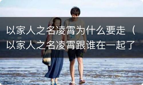 以家人之名凌霄为什么要走（以家人之名凌霄跟谁在一起了）