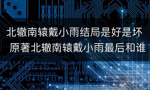 北辙南辕戴小雨结局是好是坏 原著北辙南辕戴小雨最后和谁在一起了