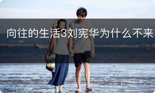 向往的生活3刘宪华为什么不来