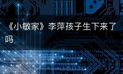 《小敏家》李萍孩子生下来了吗