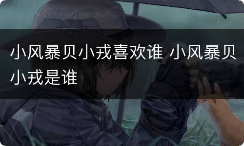 小风暴贝小戎喜欢谁 小风暴贝小戎是谁