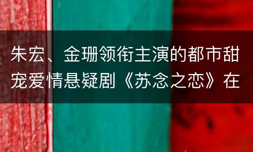 朱宏、金珊领衔主演的都市甜宠爱情悬疑剧《苏念之恋》在湖州南浔开机