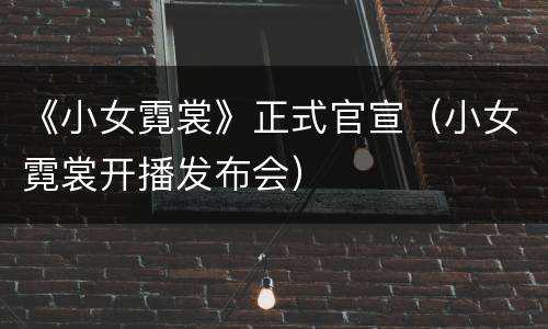 《小女霓裳》正式官宣（小女霓裳开播发布会）