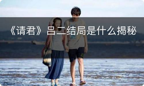 《请君》吕二结局是什么揭秘
