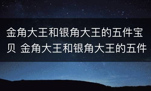 金角大王和银角大王的五件宝贝 金角大王和银角大王的五件宝贝来历