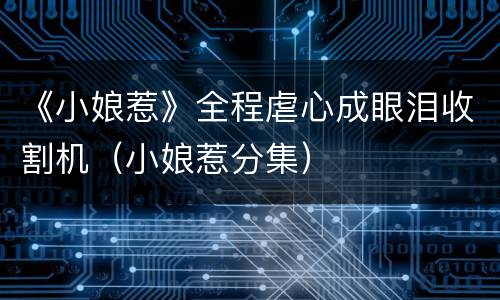 《小娘惹》全程虐心成眼泪收割机（小娘惹分集）